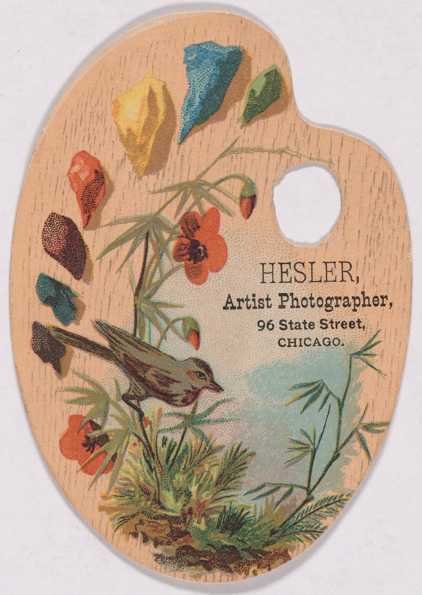 Business card of Alexander Hesler