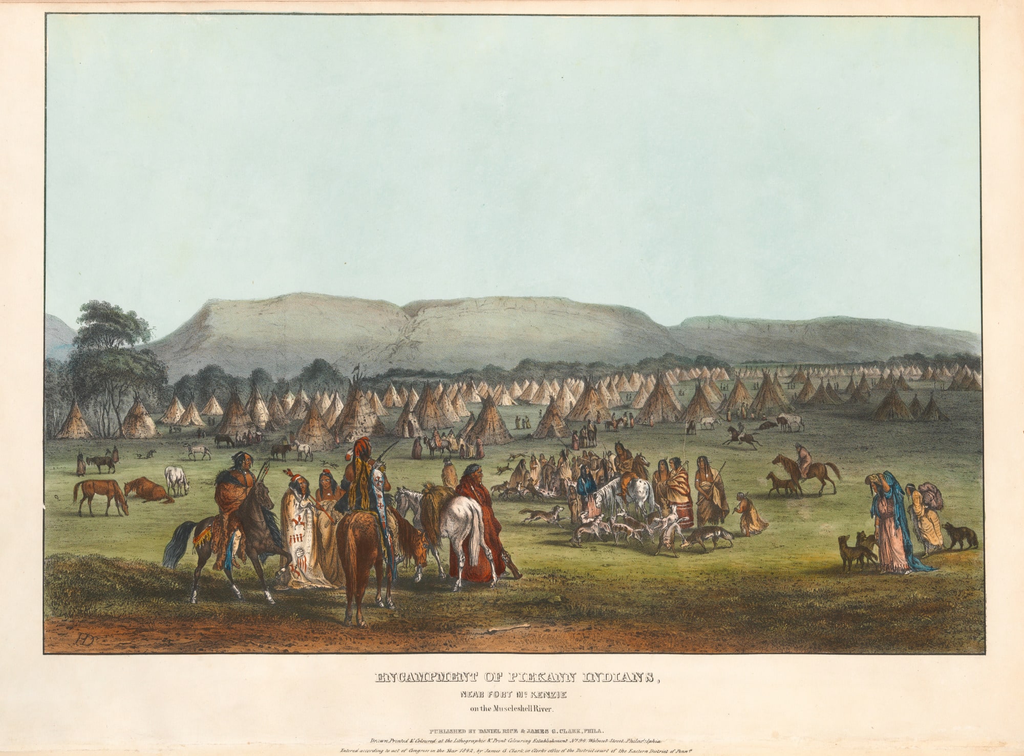 Encampment of Piekann Indians