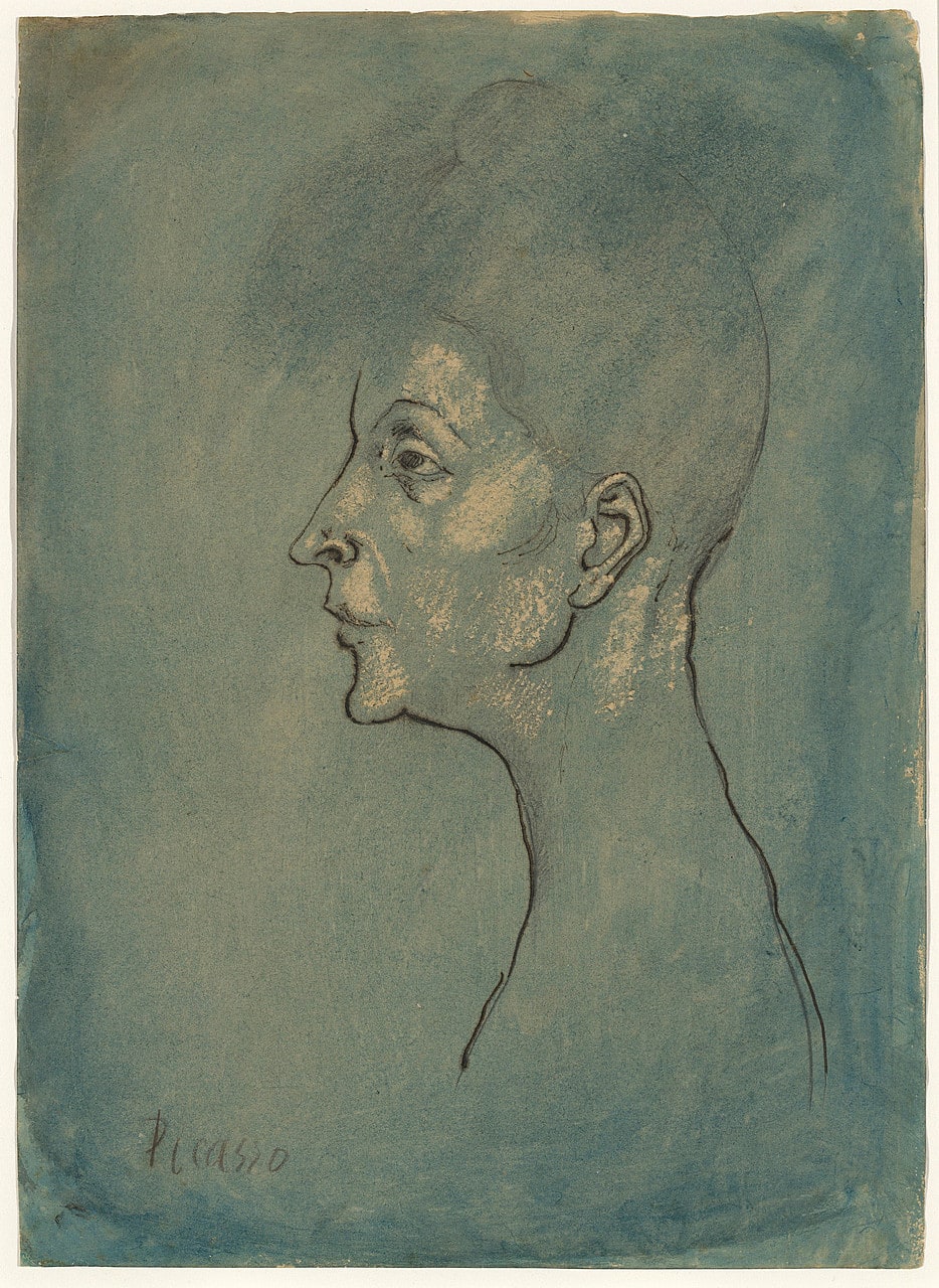 Profile of Woman with a Chignon