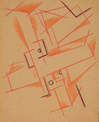 Пространственно-силовое построение. Эскиз к одноименной картине (1921, ГТГ)