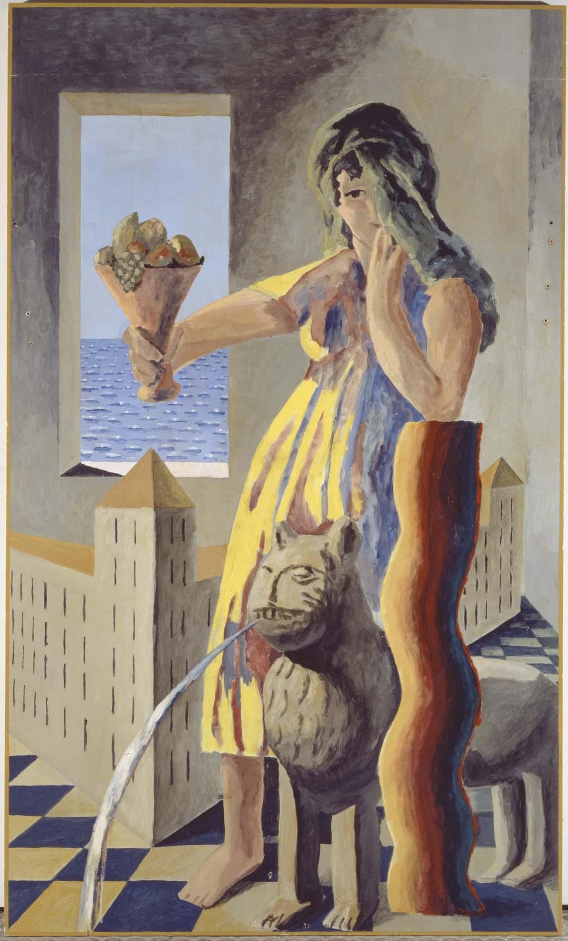 Retablo del rapto de Europalia: Dama velada