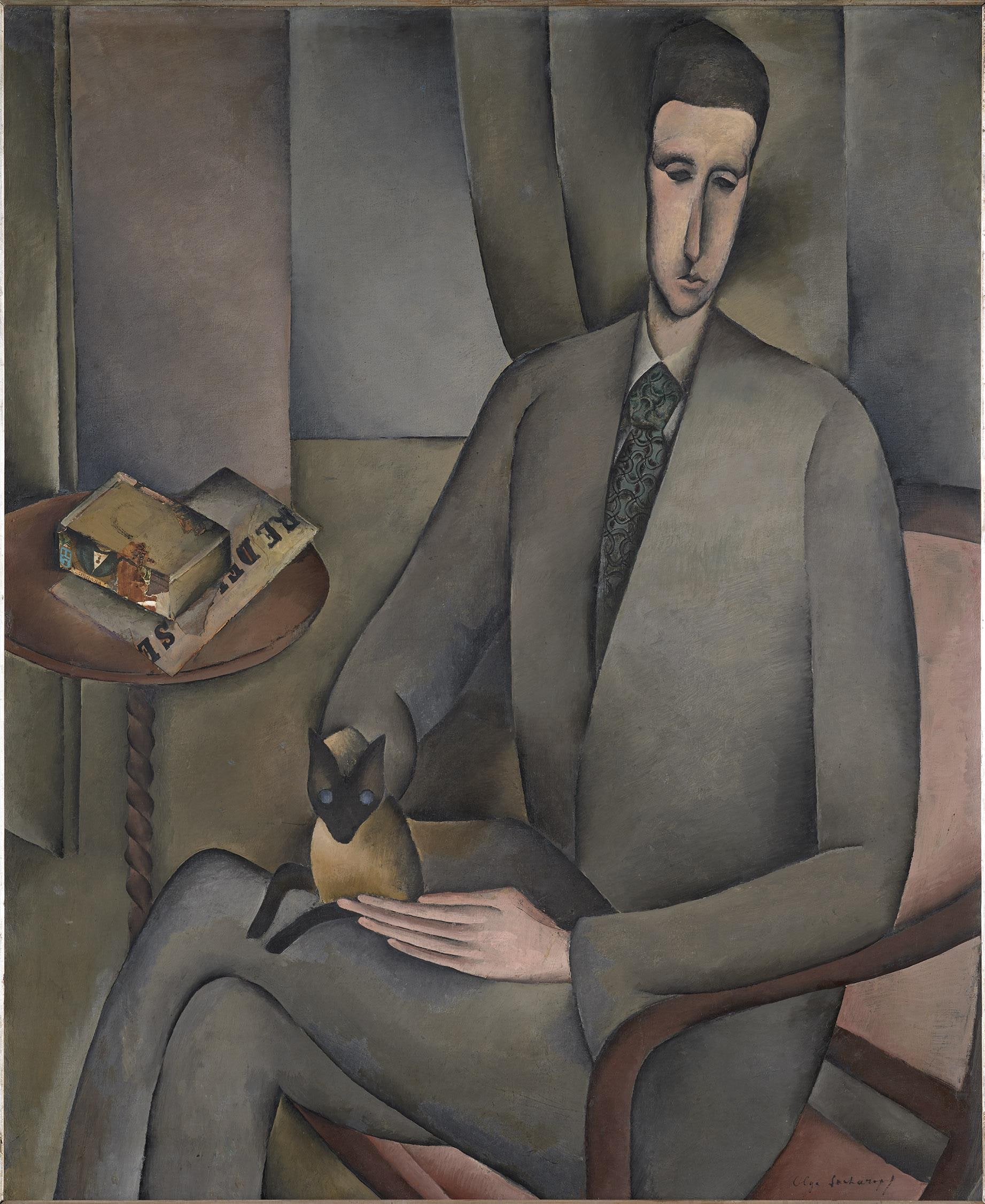 Joven del gato (retrato de Arthur Cravan)