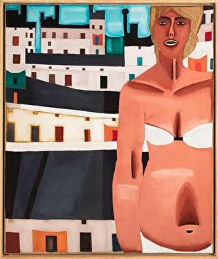 Nude with a landscape