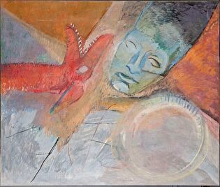 Abstract Composition with a Mask