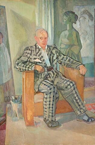 Self-portrait in a Check Suit