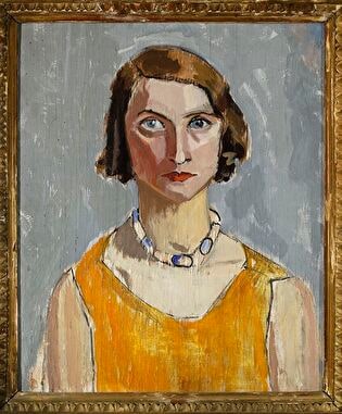 Portrait of the Artist's Dauther in an Orange Dress