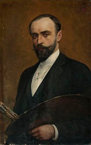Self-portrait with palette
