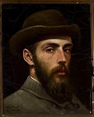 Self-portrait in a hat