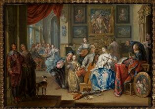 Interior with a concert and card players