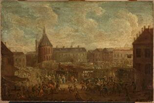 Marketplace in a town