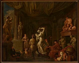 In the sculptor's studio
