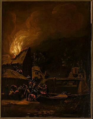 Town on fire