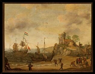 Fishermen at the seaside