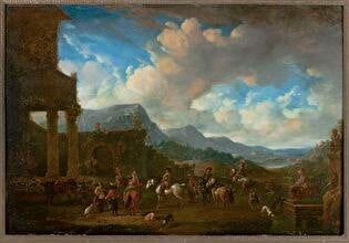 Landscape with a genre scene