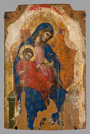 Madonna with Child Jesus and St. Bernard