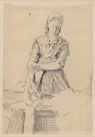 Woman with Rolled-Up Sleeves. Composition Study for 'Goethe’s Baptism'