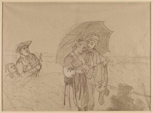 Design for the Painting 'On the Way to the Church'