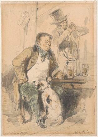Genre scene at an inn