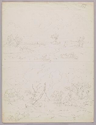 Four Landscapes (Recto and Verso)
