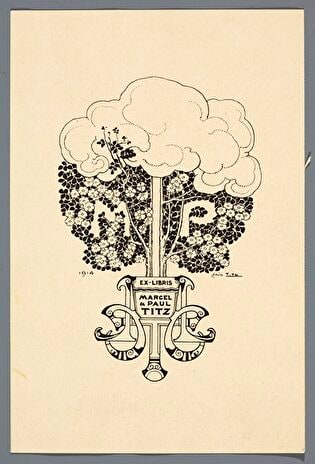 Bookplate of Marcel & Paul Titz