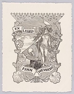 Bookplate of Finn Heiberg