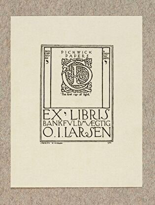 Bookplate of O.I. Larsen