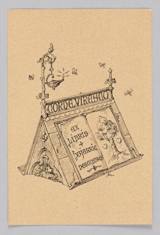 Bookplate of Dujarric Descombes: Corde Viresco