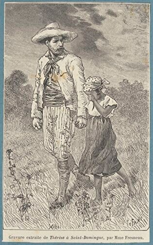 Yola Weeping, Illustration for a Novel 'Thérese a Saint-Domingue'