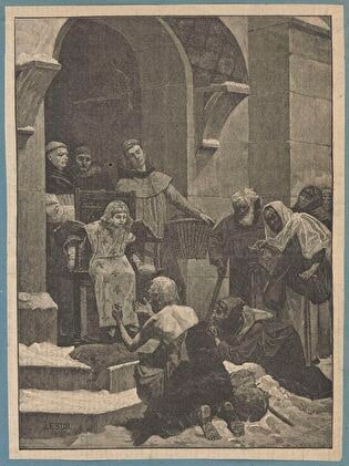 St Louis as a Child, Giving Alms