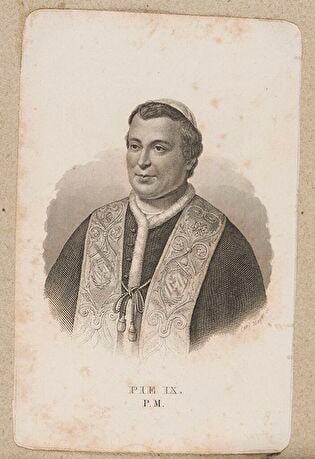 Portrait of Pope Pius IX (in: Almanach de Gotha)