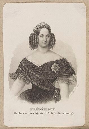 Frederica, Princess Co-Regent of Anhalt-Bernburg (in: Almanach de Gotha 1862)