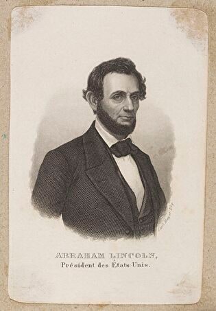 Portrait of Abraham Lincoln (in: Almanach de Gotha 1862)