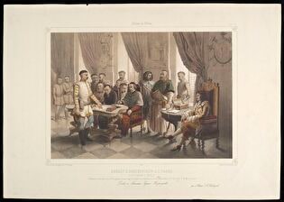 Audience with King John Casimir. Illustration for Pasek's 'Memoirs'