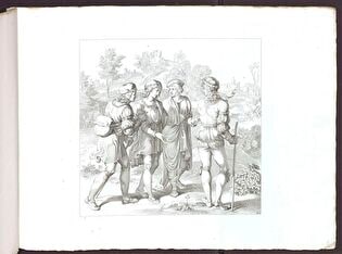 Raphael accompanied by his friends on their way to Citta di Castello
