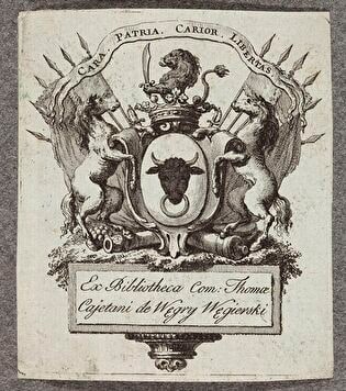 Bookplate of Tomasz Kajetan Węgierski