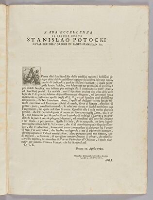 Dedication for Stanisław Kostka Potocki
