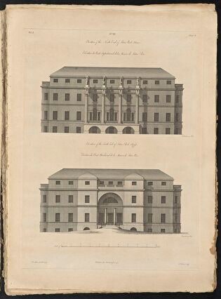 Side (North and South) Elevations of the Residence in Luton Park