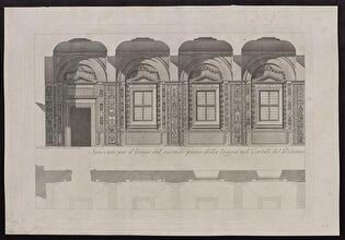 View of the Vatican Loggias – View of the Courtyard and a Section