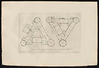 Plans of Two Storeys of Longford Castle, the Seat of the Earl of Radnor
