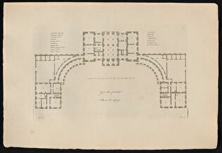 Plan of Fonthill Abbey, the Seat of William Beckford in Wiltshire