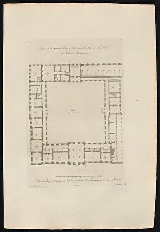 Plan of the Ground Floor of Woburn Abbey, Bedfordshire, the Duke of Bedford's Estate