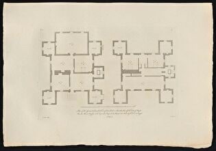 Plan of the Main Floor and the First Floor of a Mansion in Coombank, the Seat of Duke of Argyle in the County of Kent