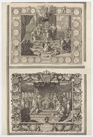 Italus and Polonus, chart 3 and 7 from the series “Laconicum Europae Speculum”
