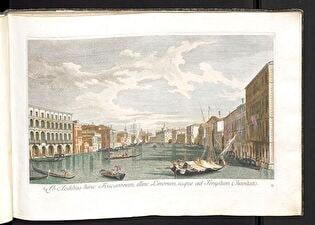 Widok Canal Grande od strony Ca' Foscari, w: Urbis Venetiarum prospectus celebriores ex Antonii Canal tabulis XL aere expressi ab Antonio Visentini