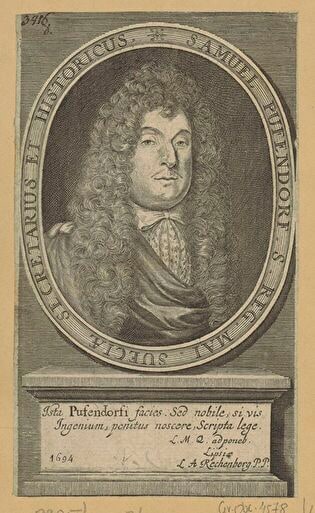 Portret w owalu: Samuel von Pufendorf