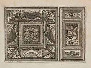 Design of a Plafond Decoration with a Sleeping Nymph and a Satyr