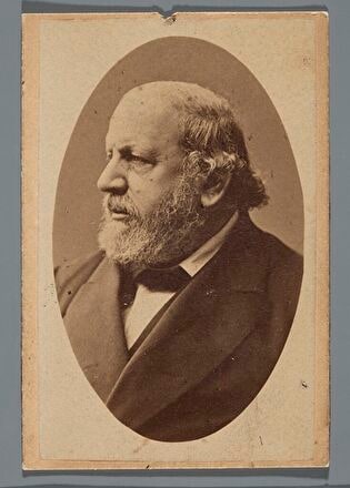 Portrait of Ferdinand Hiller (1811-1885), German composer (bust, profile view)