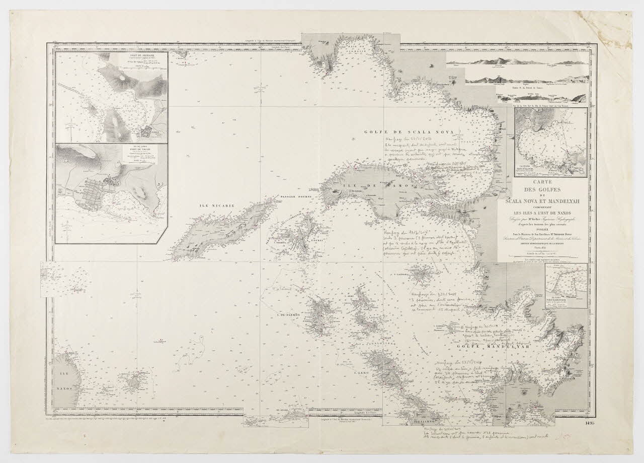 Carte marine des naufrages, carte des golfes de Scala Nova et Mandelyah, L'Atlas en mouvement, série "Prendre la mer" (10)