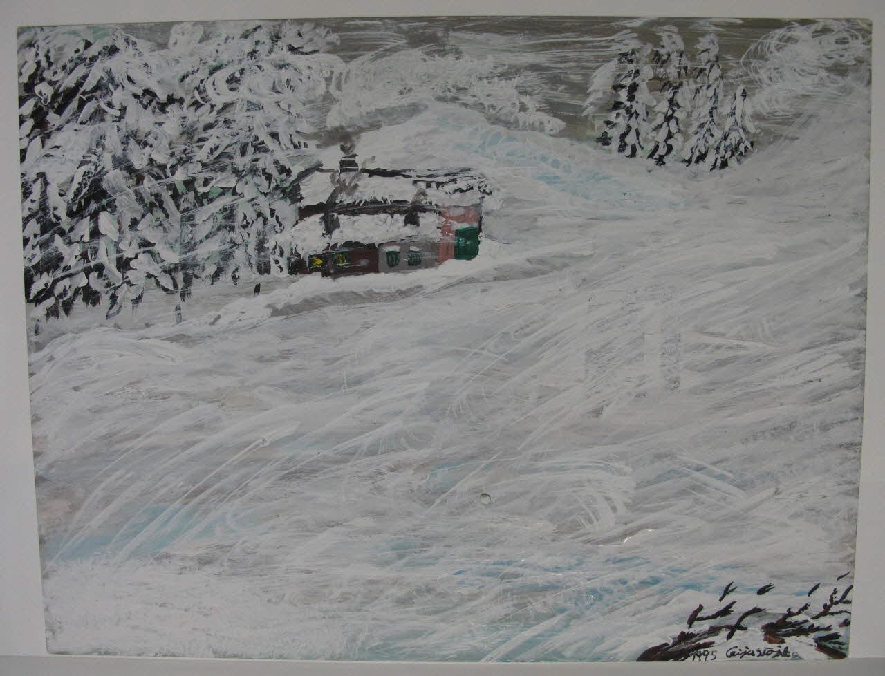 Juste un paysage d'hiver battu par les vents dans le Burgenland en Styrie, Nur Eine Ferwethe WinterLandschaft im stejrischen Burgenland, Paysage d'hiver en Styrie