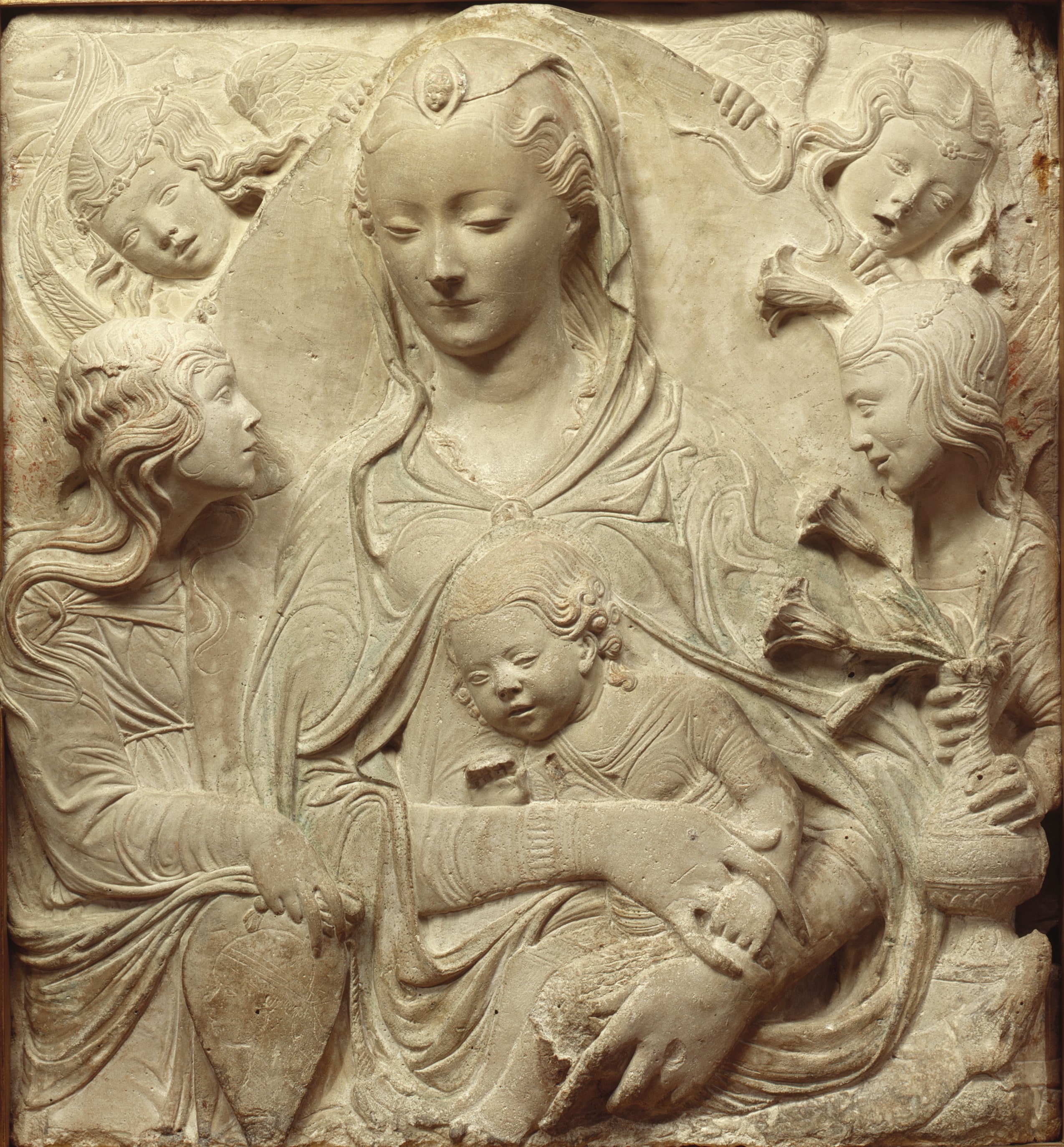 Virgin and Child with four angels